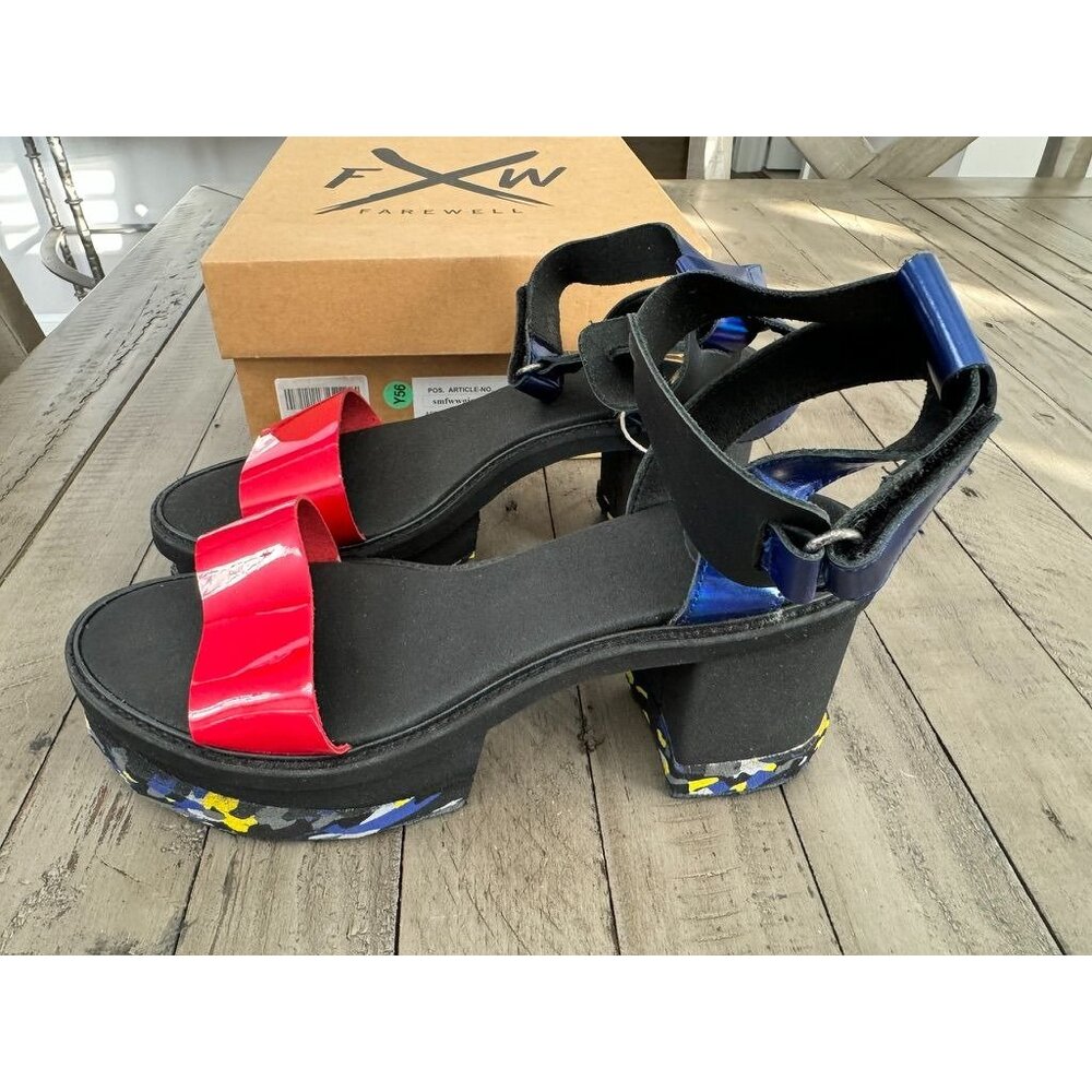 NIB Farewell Red Patent Heel Size 37 7